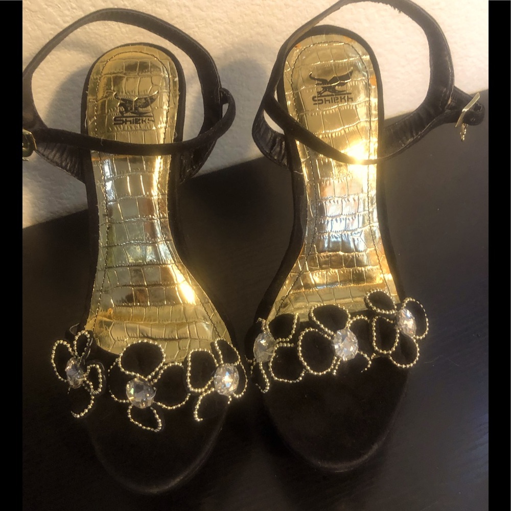 Shiekh Hollywood Suede Snake Ankle Platform 5" - Picture 3 of 15